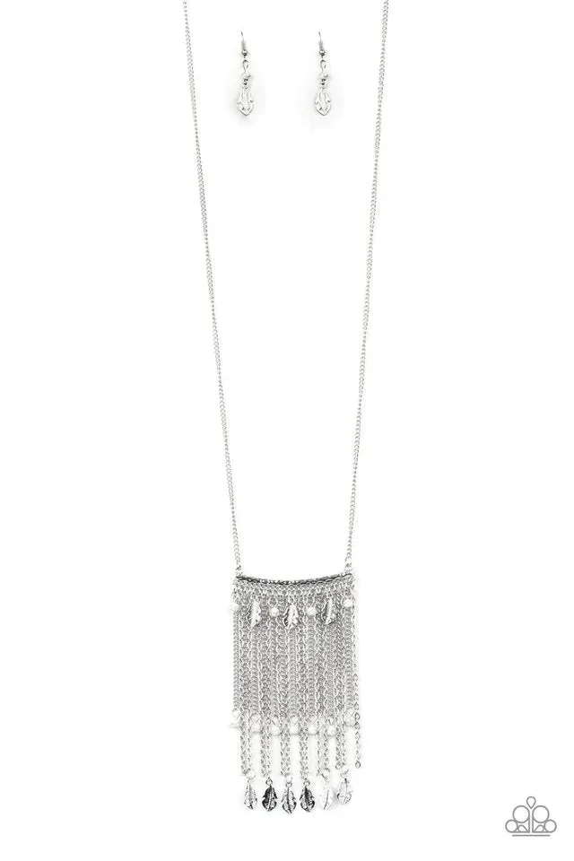 Paparazzi Necklace ~ On The Fly - White