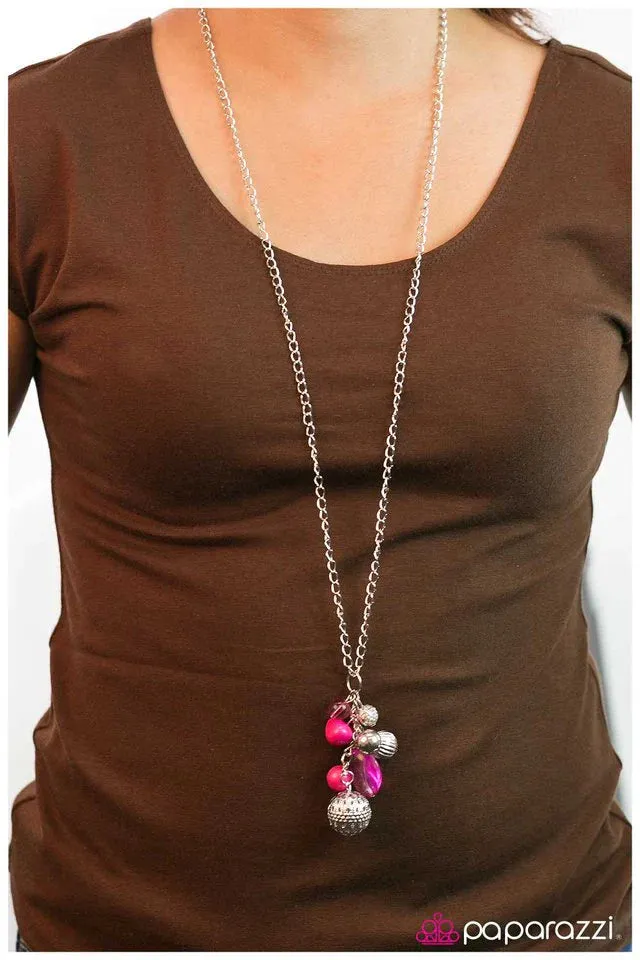 Paparazzi Necklace ~ Pep In My Step - Pink