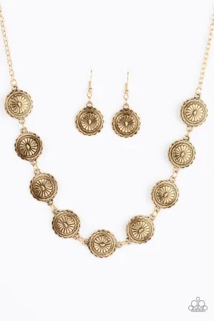 Paparazzi Necklace ~ Pleasantly Prairie - Gold