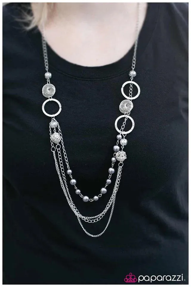 Paparazzi Necklace ~ Ready for Romance - Silver