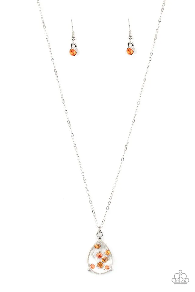 Paparazzi Necklace ~ Stormy Shimmer - Orange