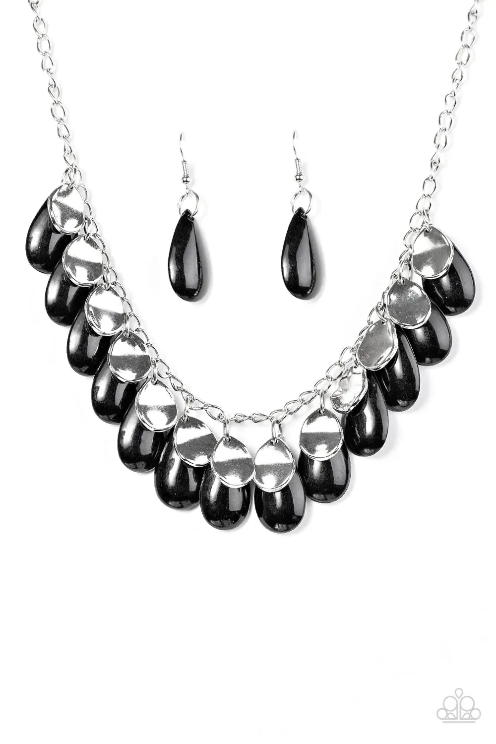 Paparazzi Necklace ~ Tropical Storm - Black