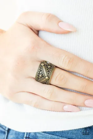 Paparazzi Ring ~ Primal Patterns - Brass