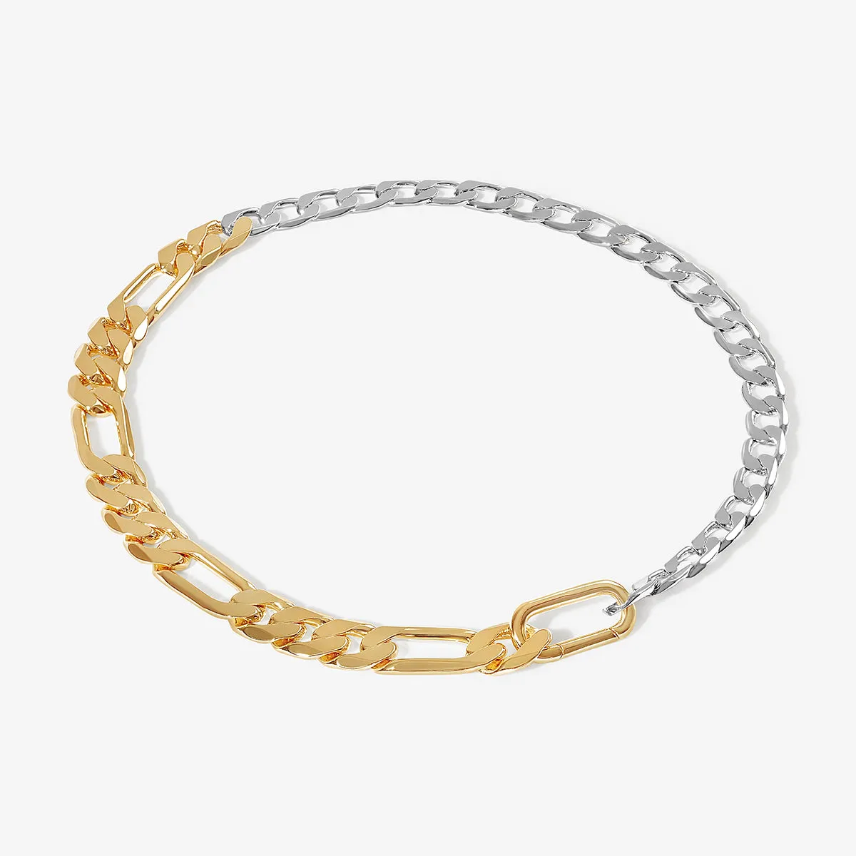 Parker two-tone chain anklet