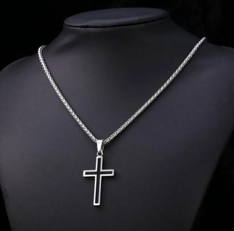 Personality Creative Jesus Cross Amulet Pendant Rock Casual Gift Catholic Christian Necklace