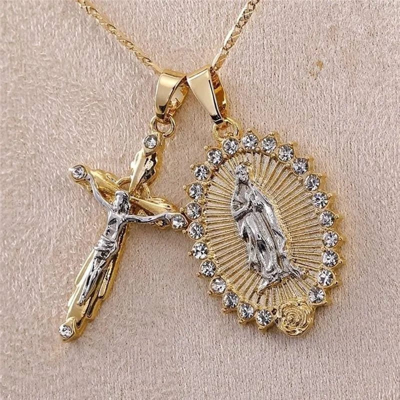 Personality Creative Jesus Cross Amulet Pendant Rock Casual Gift Catholic Christian Necklace