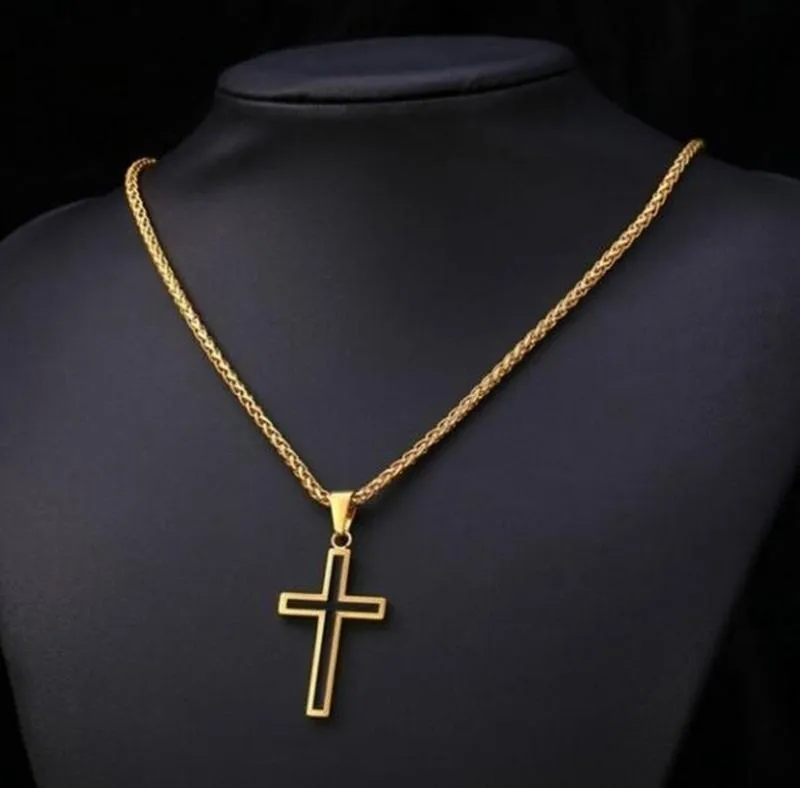 Personality Creative Jesus Cross Amulet Pendant Rock Casual Gift Catholic Christian Necklace