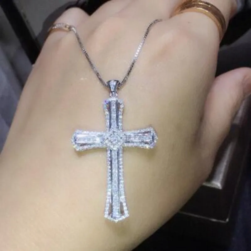 Personality Creative Jesus Cross Amulet Pendant Rock Casual Gift Catholic Christian Necklace