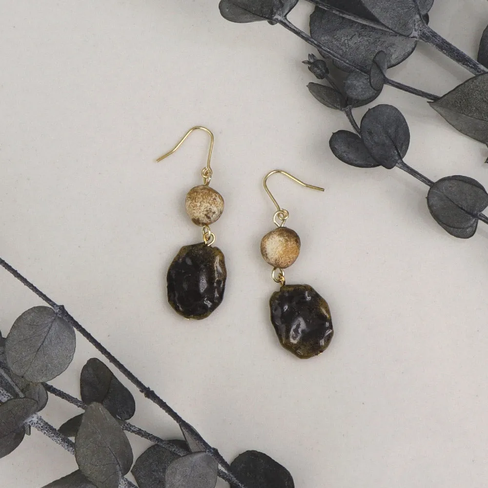 Pottery Esque Drop Earrings