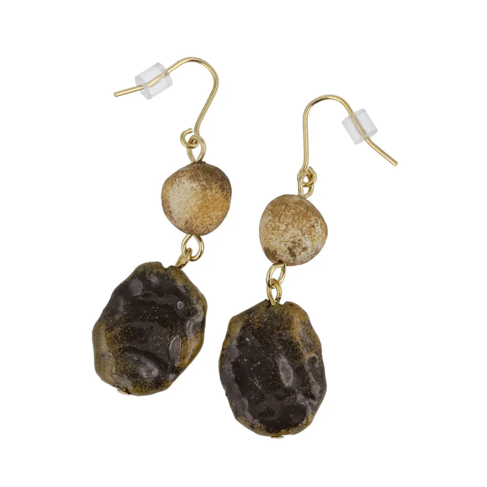 Pottery Esque Drop Earrings