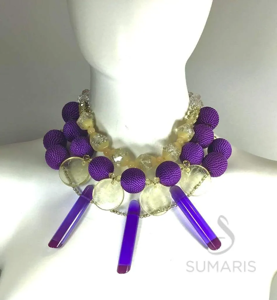 PURPLE PROSE STATEMENT NECKLACE