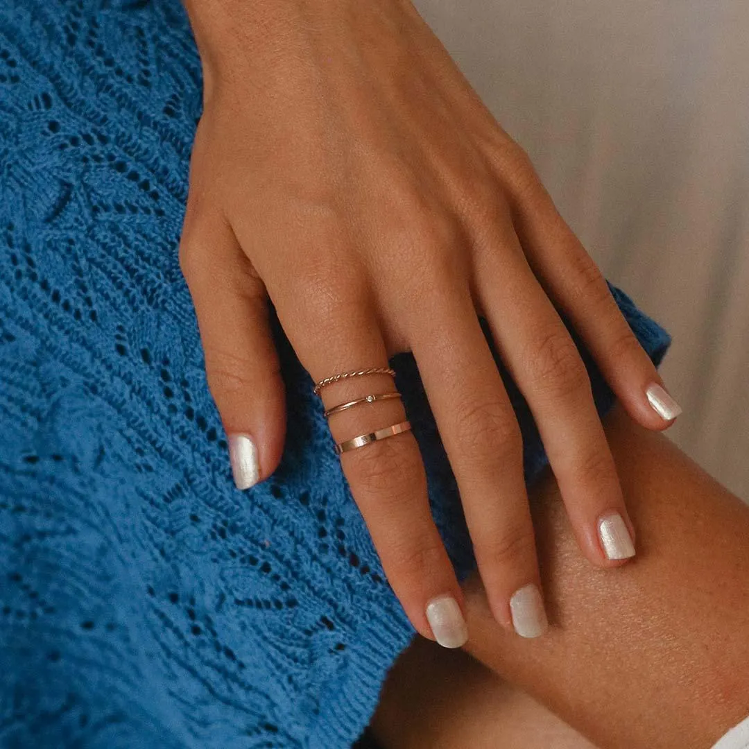 Rose Gold Multi Stacker Ring Set