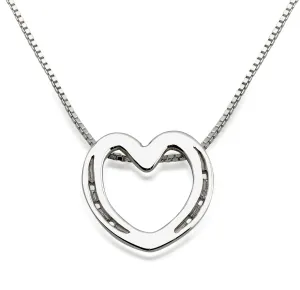 Shoe Heart Necklace, Sterling Silver