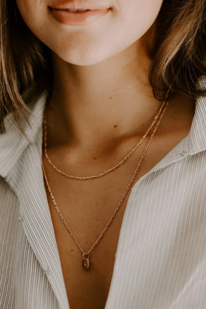 Signature Figaro Necklace - Rose Gold