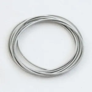 Silver Guitar String Bracelet Set