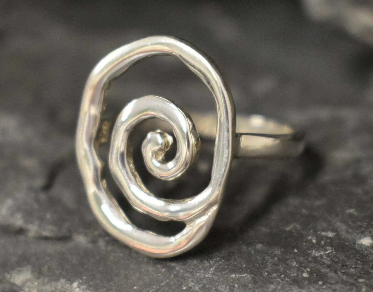 Silver Infinity Ring - Large Silver Swirl Ring - Silver Statement Ring