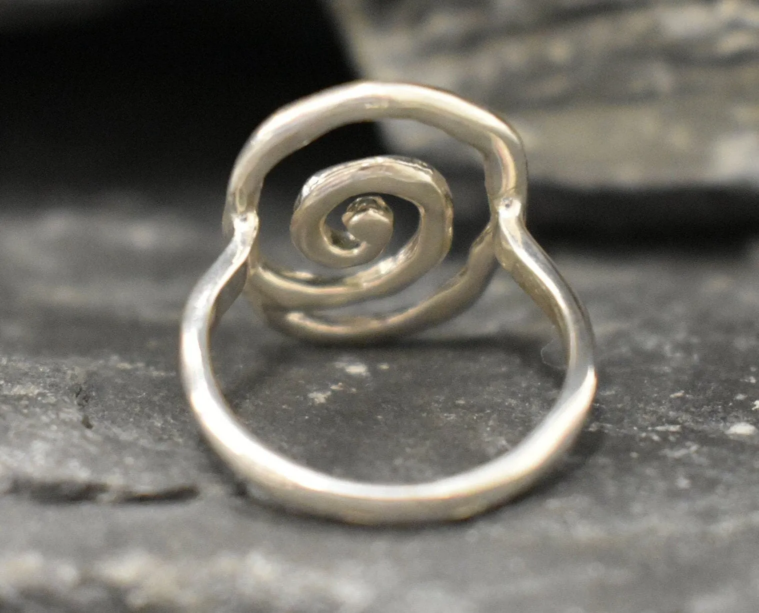 Silver Infinity Ring - Large Silver Swirl Ring - Silver Statement Ring