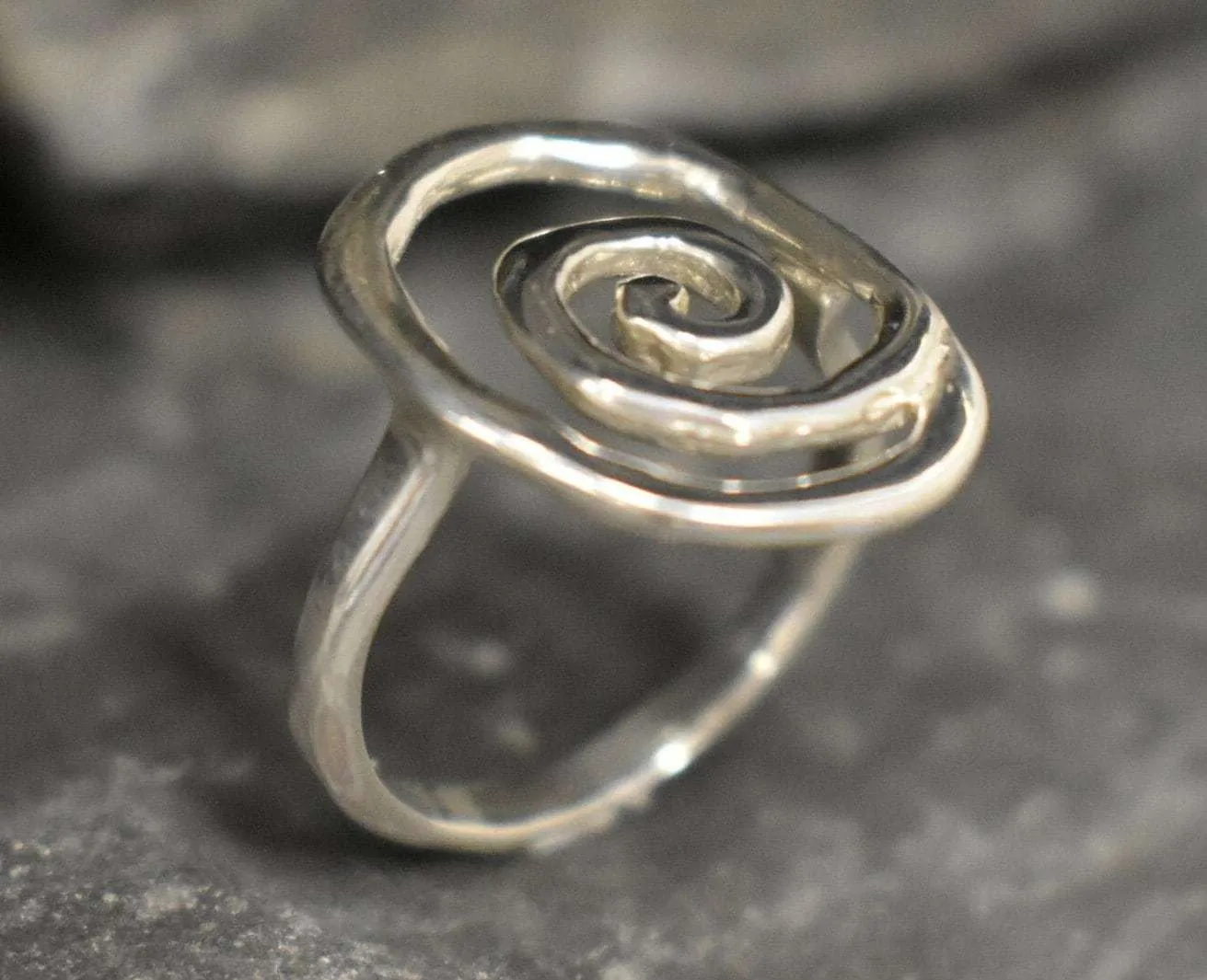 Silver Infinity Ring - Large Silver Swirl Ring - Silver Statement Ring