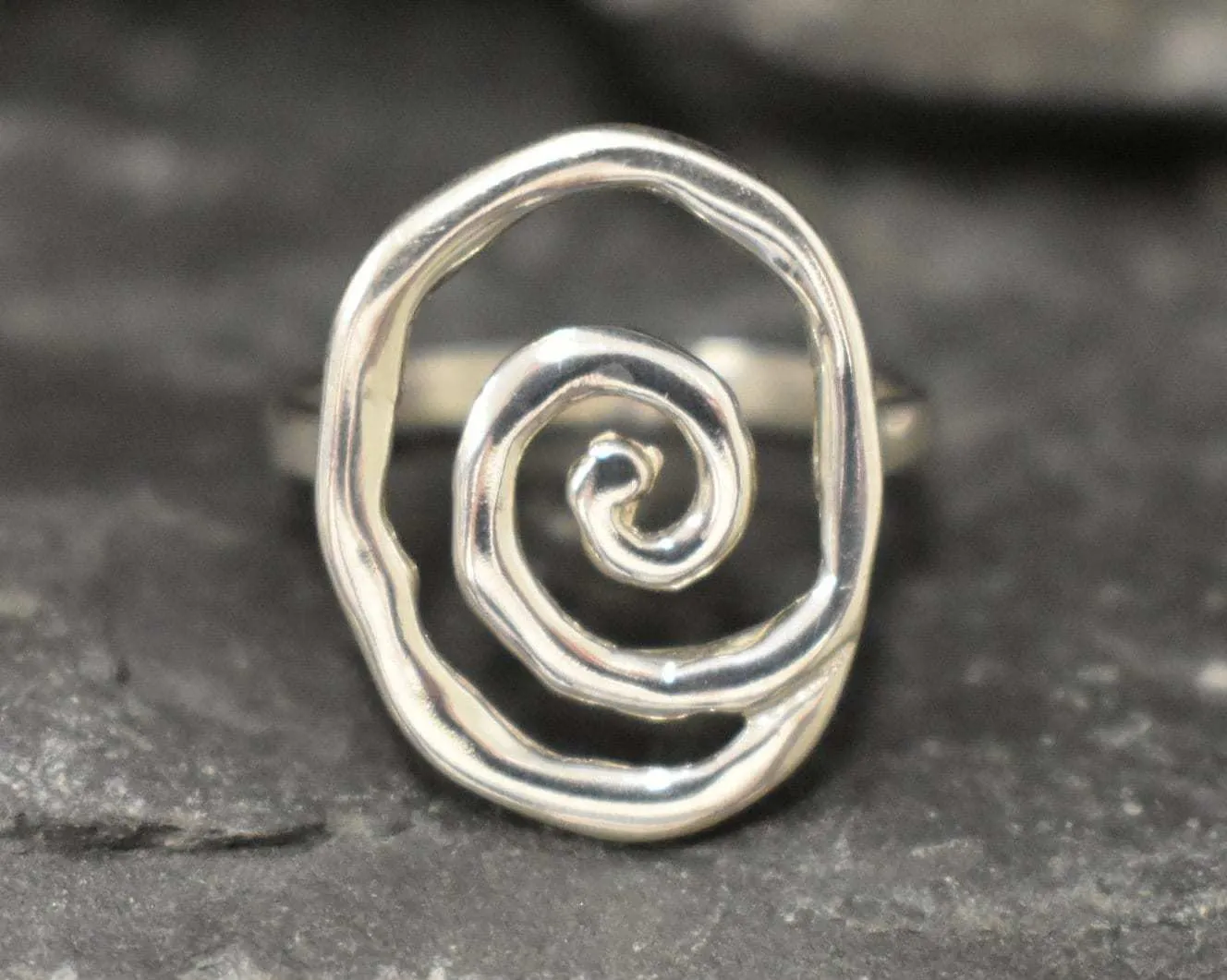 Silver Infinity Ring - Large Silver Swirl Ring - Silver Statement Ring