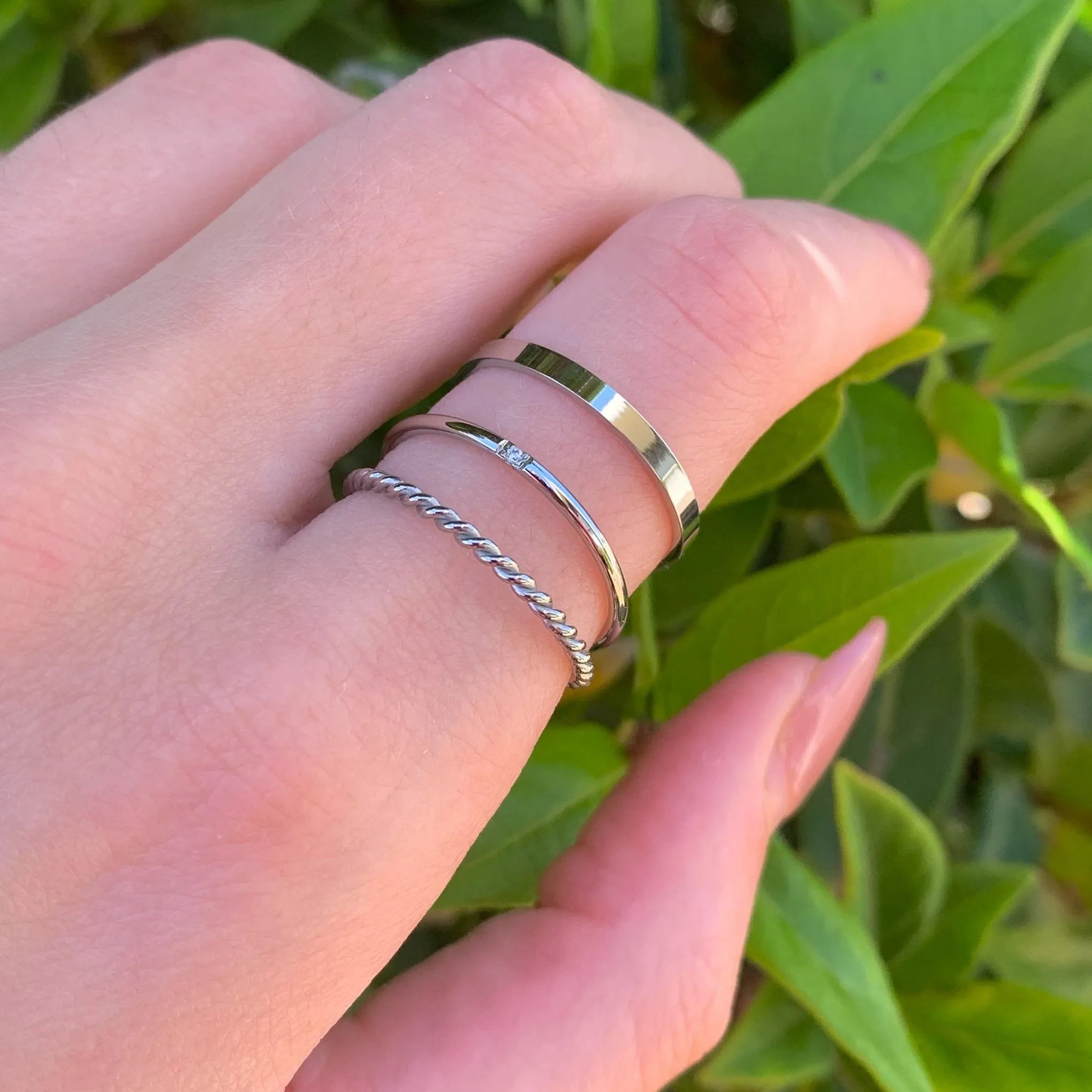 Silver Multi Stacker Ring Set