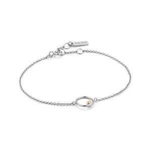 Silver Orbit Chain Circle Bracelet