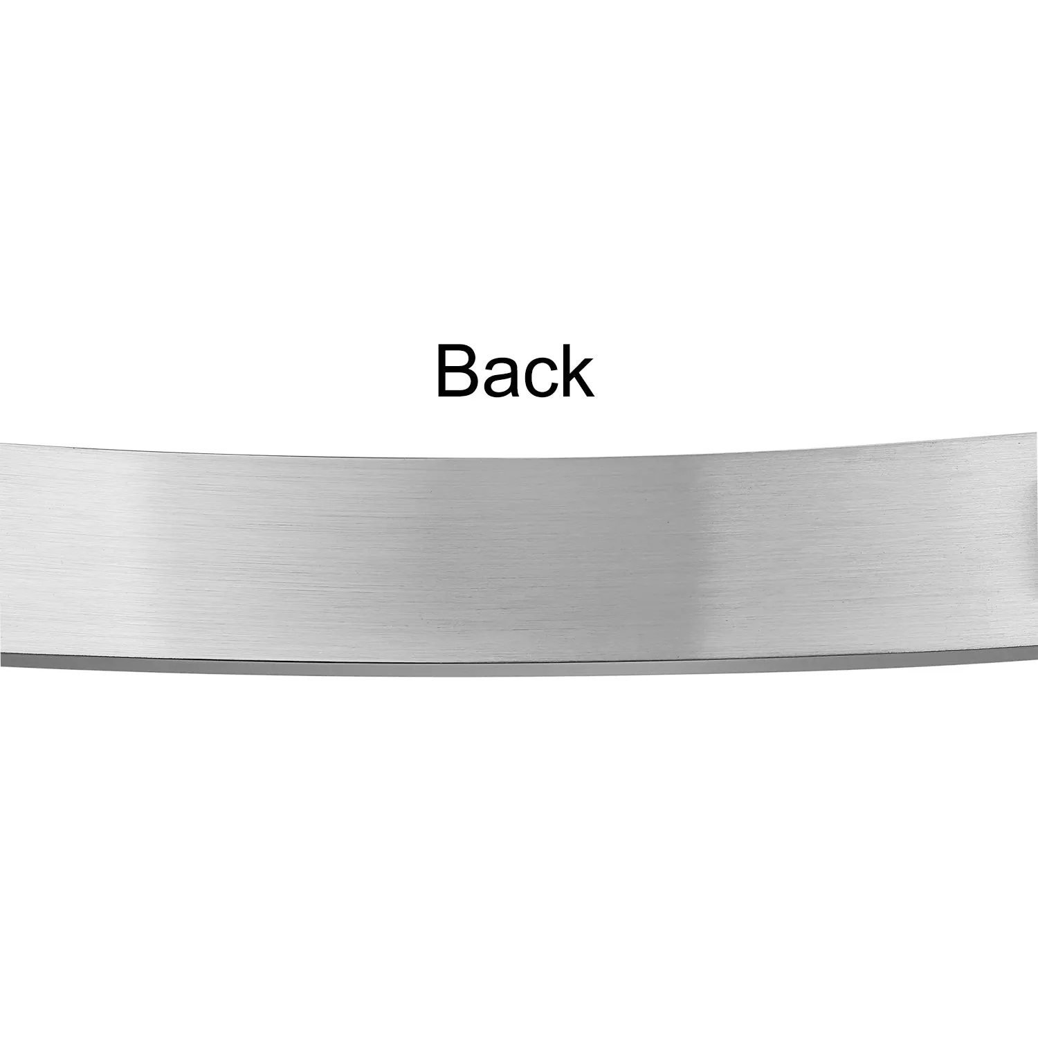 Silver Tone Stainless Steel ID Bracelet for Men with Name Tag Curb Style 8.5 Inch