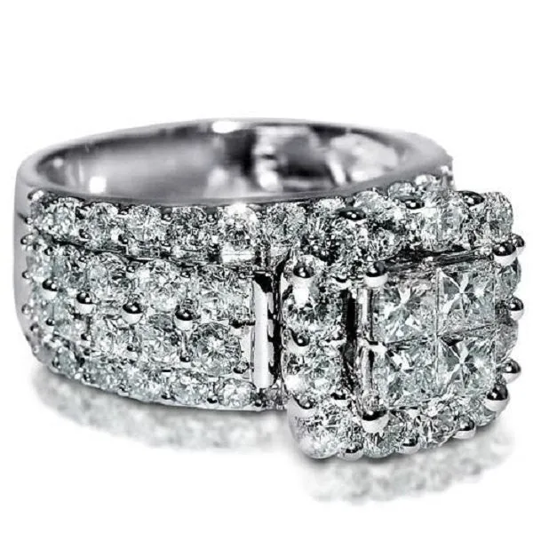 Silver Wedding Ring set at Bling Brides Bouquet