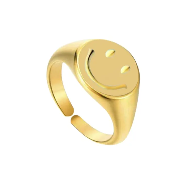 Smiley face ring