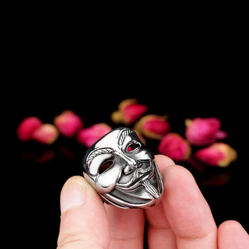 Stainless Steel Ring New V for Vendetta V Mask Ring Jewelry