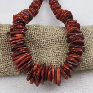 Statement Necklace Big Bold Rust Gemstone Disk Neck Wear