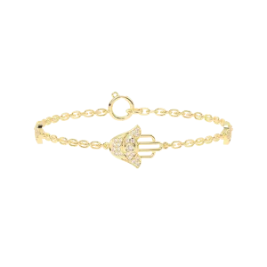 Stylish Diamond Accent Gold Bracelet