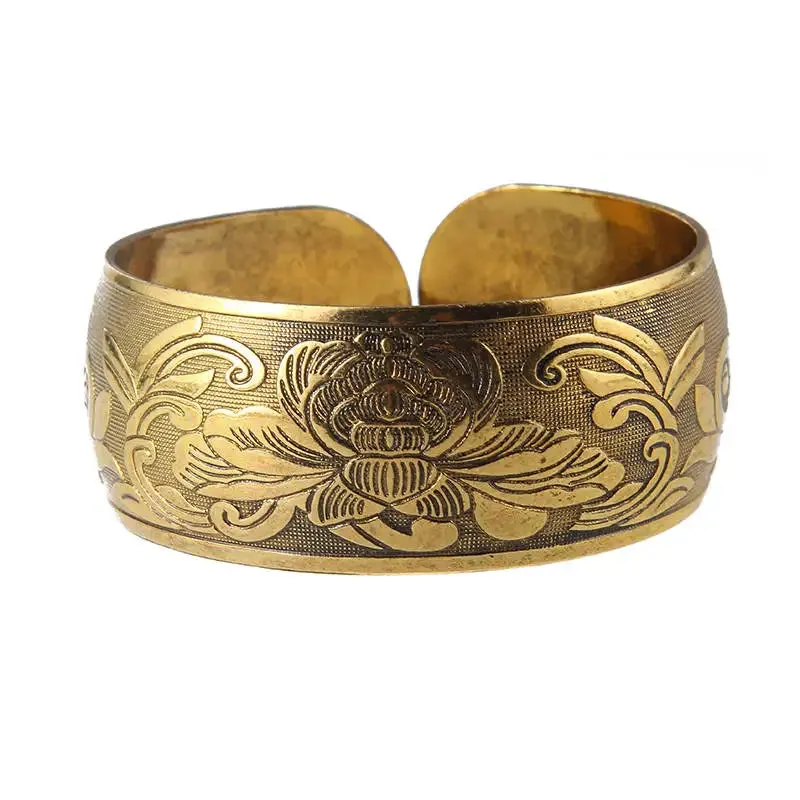 Tibetan Gold Boho Cuff Bracelet (6 Designs)