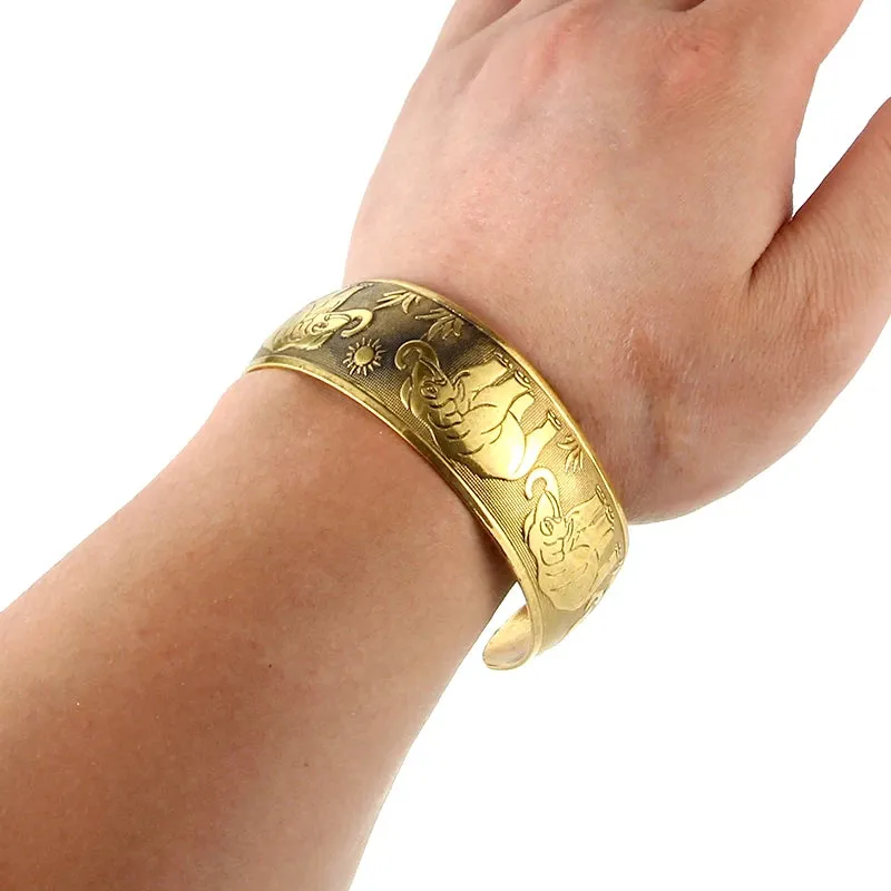 Tibetan Gold Boho Cuff Bracelet (6 Designs)