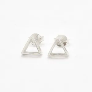 Triangle Studs - Open Triangle Earrings - Dainty Everyday Earrings