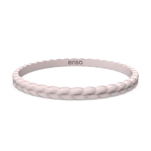 Weave Stackable Silicone Bracelet - Pink Sand