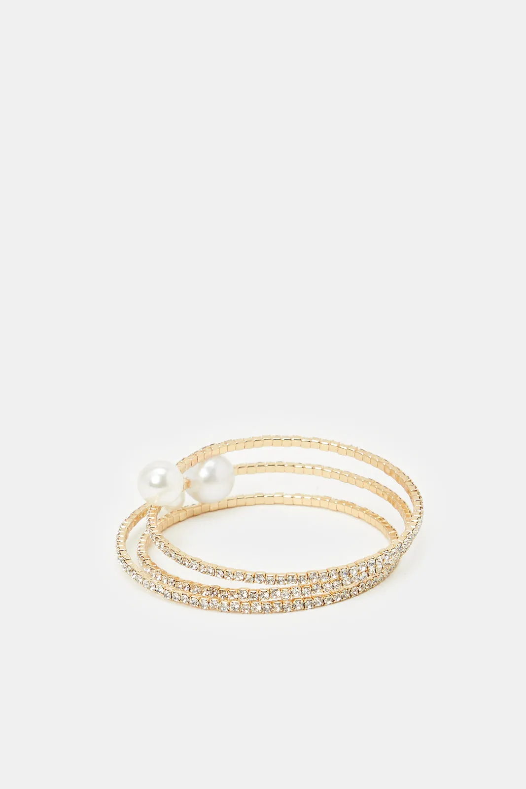 Women Gold Embellished Wrap Bracelet