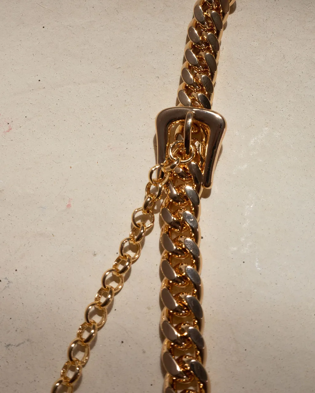 Woven Buckle Anklet- Gold