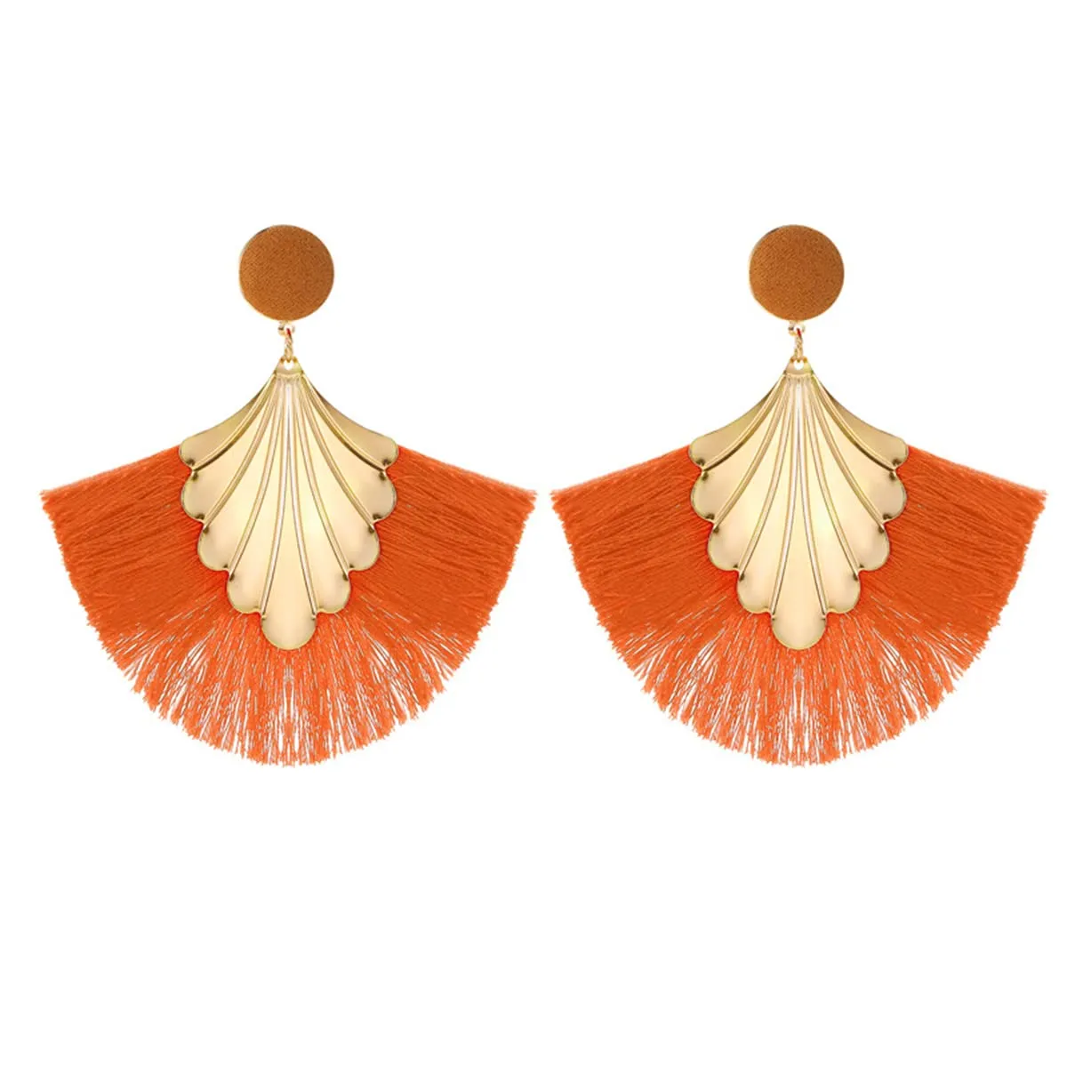 Yellow Chimes Earrings For Women Orange Color Thread Drop Earrings For Women and Girls