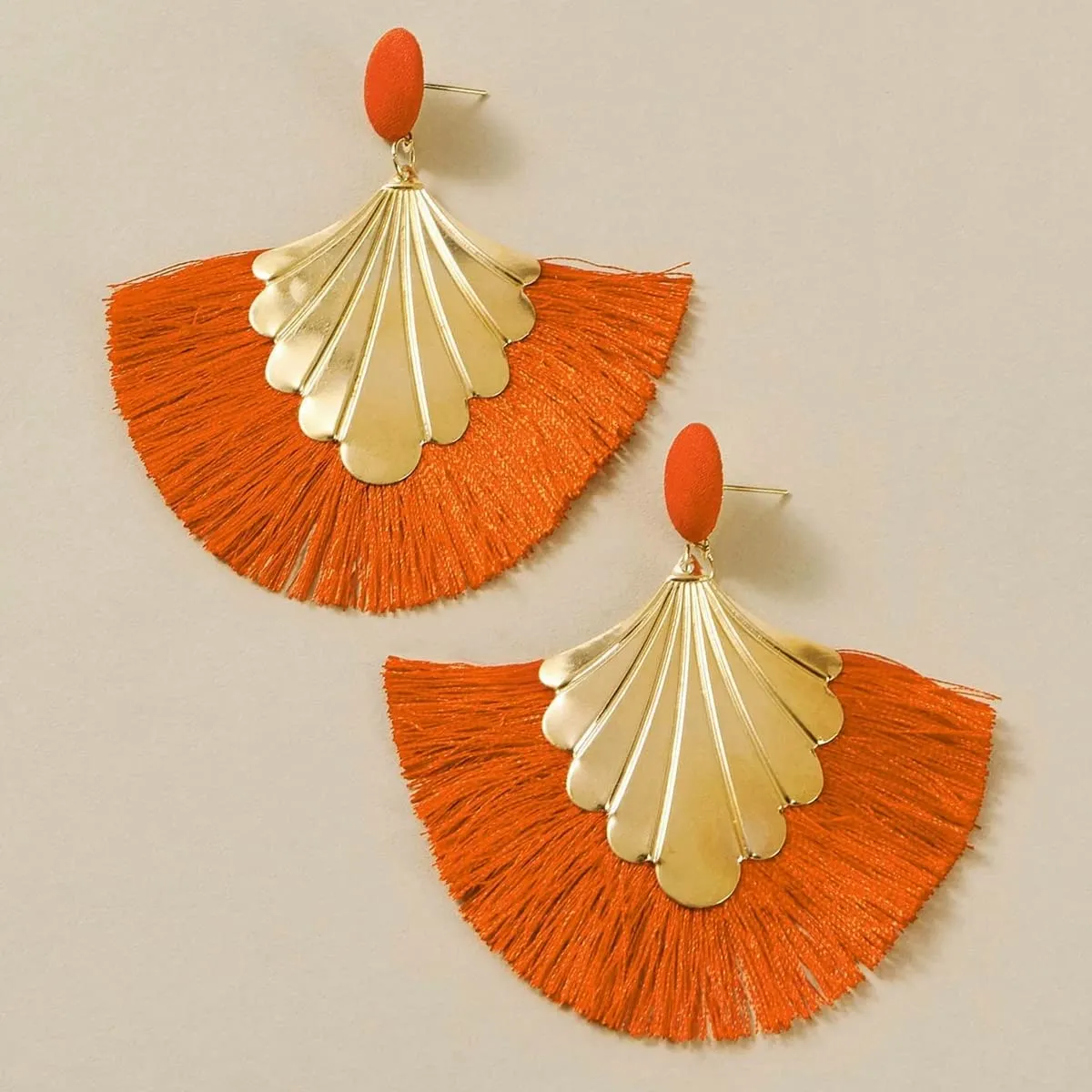 Yellow Chimes Earrings For Women Orange Color Thread Drop Earrings For Women and Girls